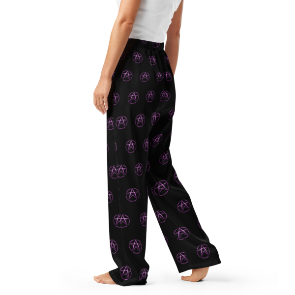 Neon Pentagram - Womens Pajama Pants - Image 4