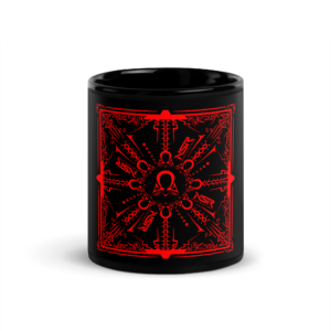 OMEGA CUBE - Black Glossy Mug
