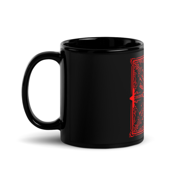 OMEGA CUBE - Black Glossy Mug - Image 2