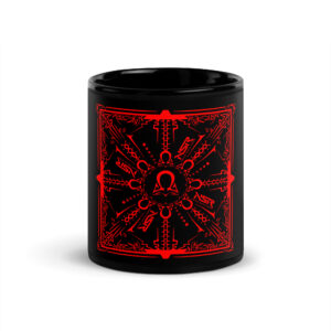 Omega Level Glyph - Black Glossy Mug