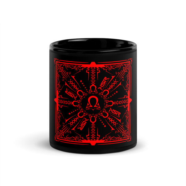 Omega Level Glyph - Black Glossy Mug