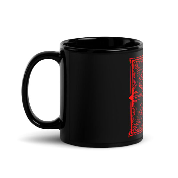 Omega Level Glyph - Black Glossy Mug - Image 2