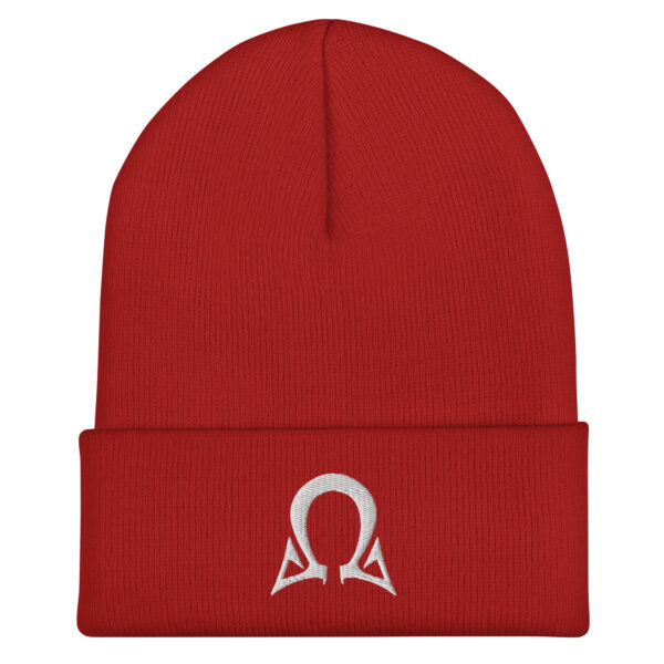Omega Level - White Stitch - Cuffed Beanie - Image 3