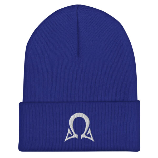 Omega Level - White Stitch - Cuffed Beanie - Image 2