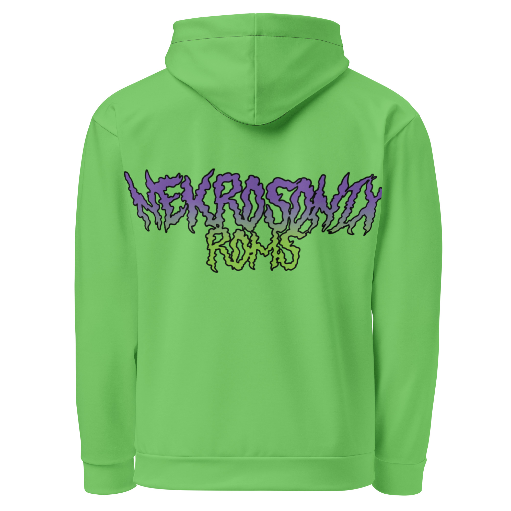NSR Horroriffic Purp - Green cotton hoodie - Image 2