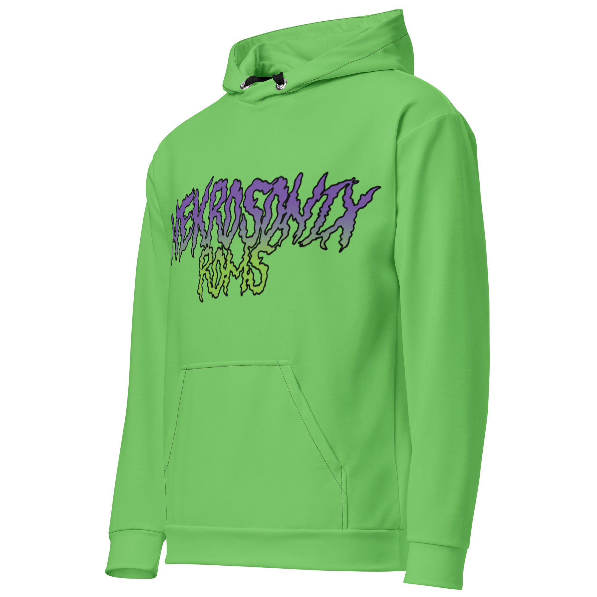 NSR Horroriffic Purp - Green cotton hoodie - Image 3