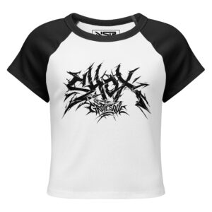 Shox The Grotesque - Black Logo - Crop Top